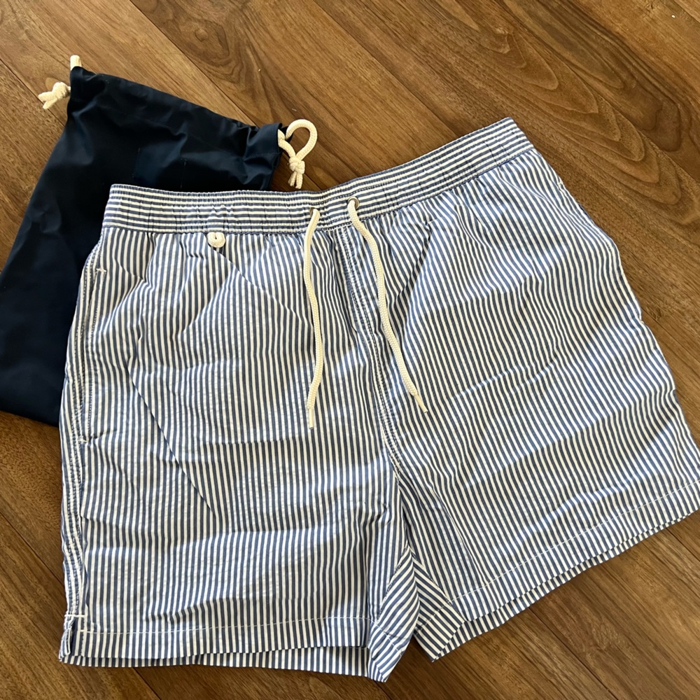 New Sézane striped swim shorts sz small